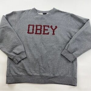 Obey Gray Men's Large Sweatshirt